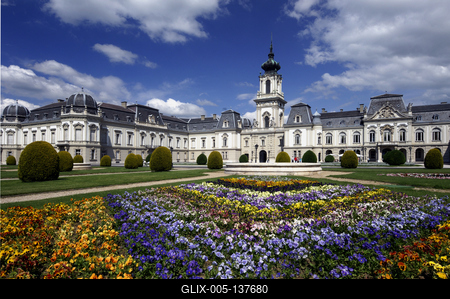 Keszthely, Festetics-kastély-stock-foto