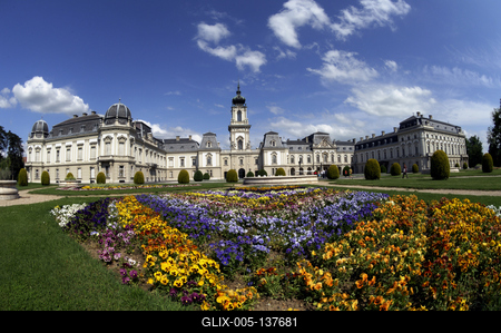 Keszthely, Festetics-kastély-stock-foto