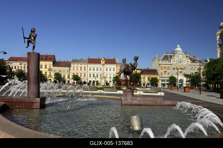 Szombathely, Fő tér-stock-foto