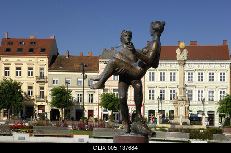 Szombathely, Fő tér-stock-foto