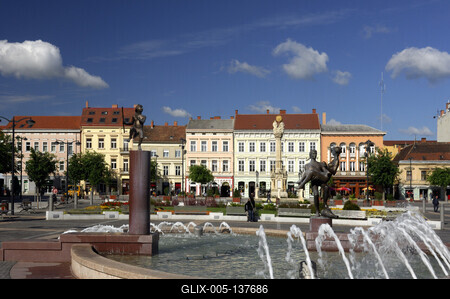 Szombathely, Fő tér-stock-foto