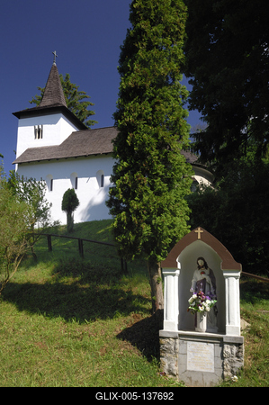Böde-Zalaszentmihályfa, Római katolikus templom-stock-foto