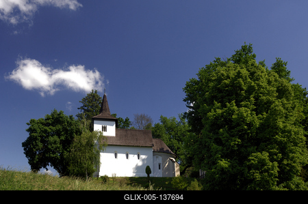 Böde-Zalaszentmihályfa, Római katolikus templom-stock-foto