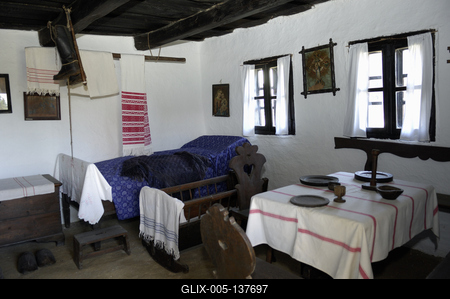 Csesztregi tájház (pásztorház)-stock-foto