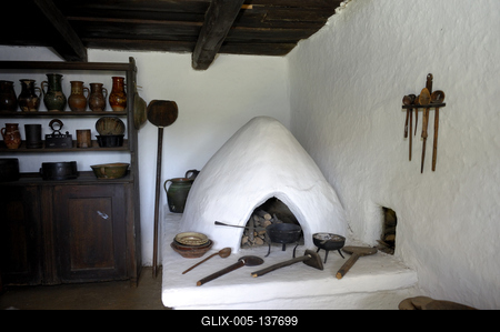 Csesztregi tájház (pásztorház)-stock-foto