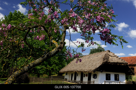 Csesztregi tájház (pásztorház)-stock-foto
