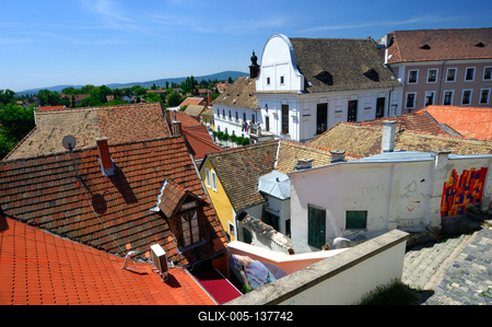 Szentendre belvárosa-stock-foto