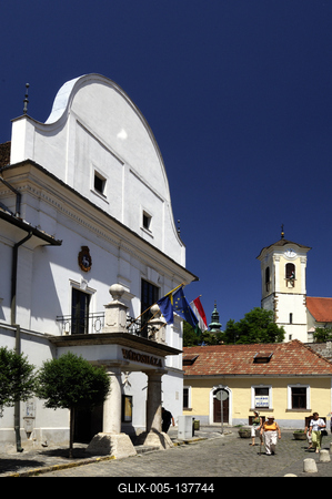 Szentendre belvárosa-stock-foto