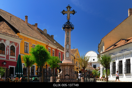 Szentendre, Fő tér-stock-foto