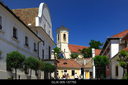 Szentendre belvárosa-stock-foto