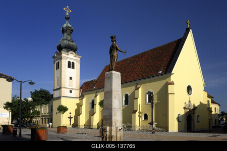 Szombathelyi ferences templom-stock-foto