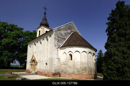 Magyarszecsőd, Katolikus templom-stock-foto