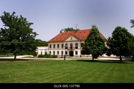 Vasszécseny, Új-Ebergényi kastély-stock-foto