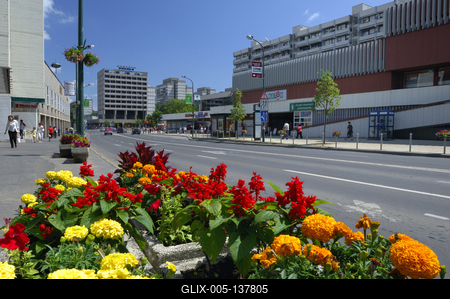 Salgótarján belvárosa-stock-foto