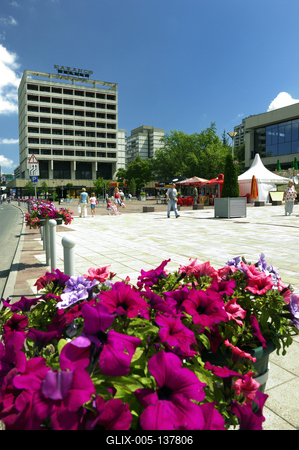 Salgótarján belvárosa-stock-foto