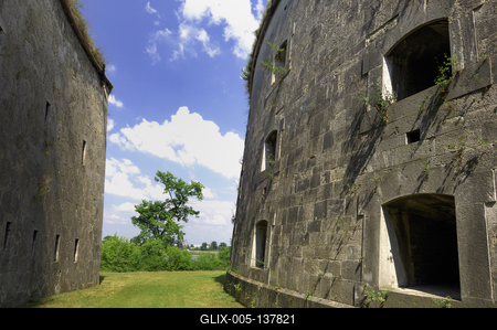 Komárom, Monostori erőd-stock-foto