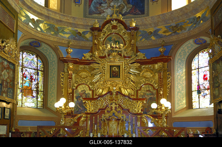 Máriapócs, Szent Mihály-templom-stock-foto