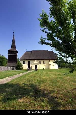 Nyírmihálydi, református templom-stock-foto
