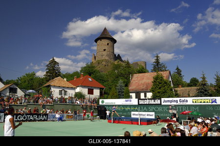 Somoskői vár-stock-foto