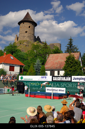 Somoskői vár-stock-foto