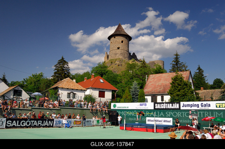 Somoskői vár-stock-foto