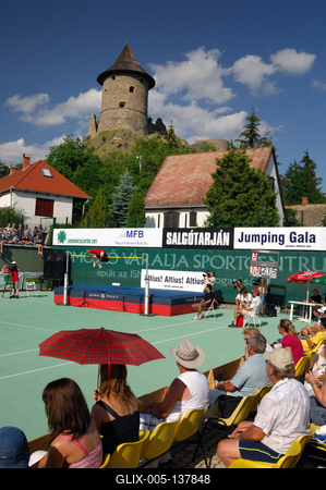 Somoskői vár-stock-foto