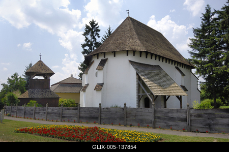 Kisszekeres, református templom-stock-foto