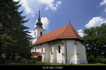 Sonkád, református templom-stock-foto