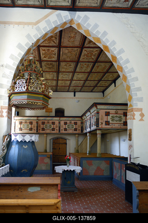 Sonkád, református templom-stock-foto