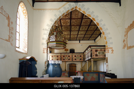 Sonkád, református templom-stock-foto