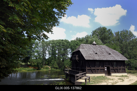 Túristvándi vizimalom-stock-foto