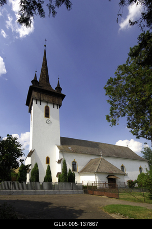 Fehérgyarmati református templom-stock-foto