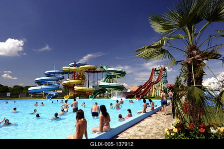 Vásárosnamény, Atlantika Aquapark-stock-foto