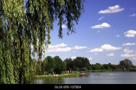 Nyíregyháza, Sóstói-tó-stock-foto