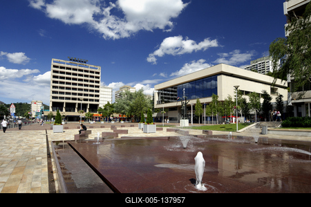 Salgótarján belvárosa-stock-foto