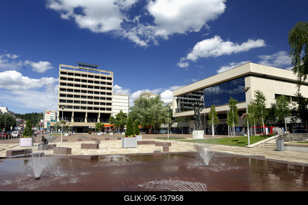 Salgótarján belvárosa-stock-foto