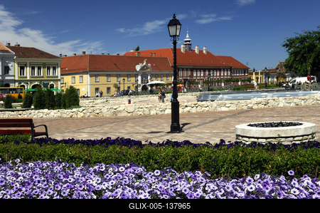 Vác belvárosa (Március 15. tér)-stock-foto