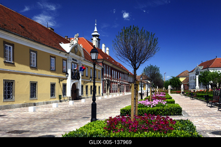 Vác belvárosa (Március 15. tér)-stock-foto