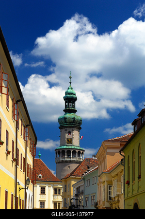 Sopron belvárosa, Tűztorony-stock-foto
