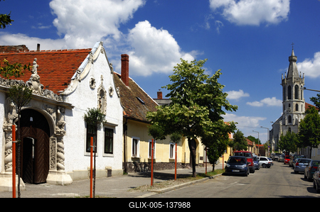 Sopron, Szent Mihály utca-stock-foto