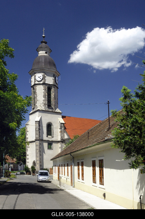 Nagymaros, Római katolikus templom-stock-foto
