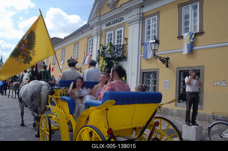 Váci Világi Vigalom a város főterén-stock-foto