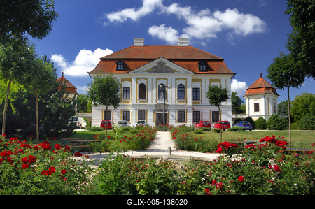 Erdőtarcsa, Szentmiklóssy–Kubinyi-kastély-stock-foto