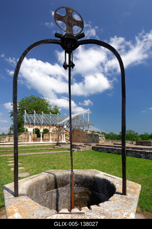 Somogyvár, a Szent Egyed bencés apátság romjai-stock-foto