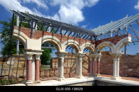 Somogyvár, a Szent Egyed bencés apátság romjai-stock-foto