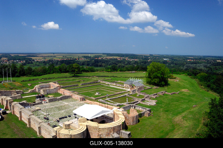 Somogyvár, a Szent Egyed bencés apátság romjai-stock-foto