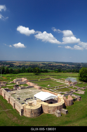 Somogyvár, a Szent Egyed bencés apátság romjai-stock-foto