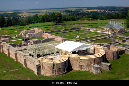 Somogyvár, a Szent Egyed bencés apátság romjai-stock-foto