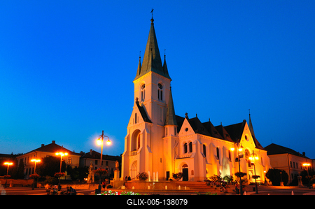 Kaposvár belvárosa (Kossuth tér)-stock-foto