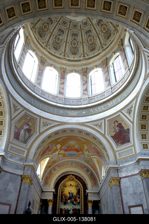 Az Esztergomi bazilika belseje-stock-foto